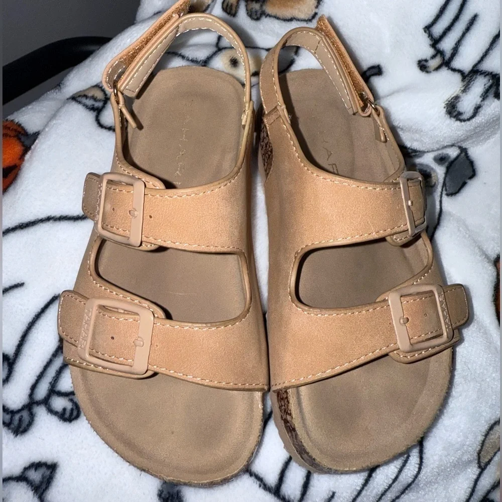 Tan Kids Sandals, Size 10C